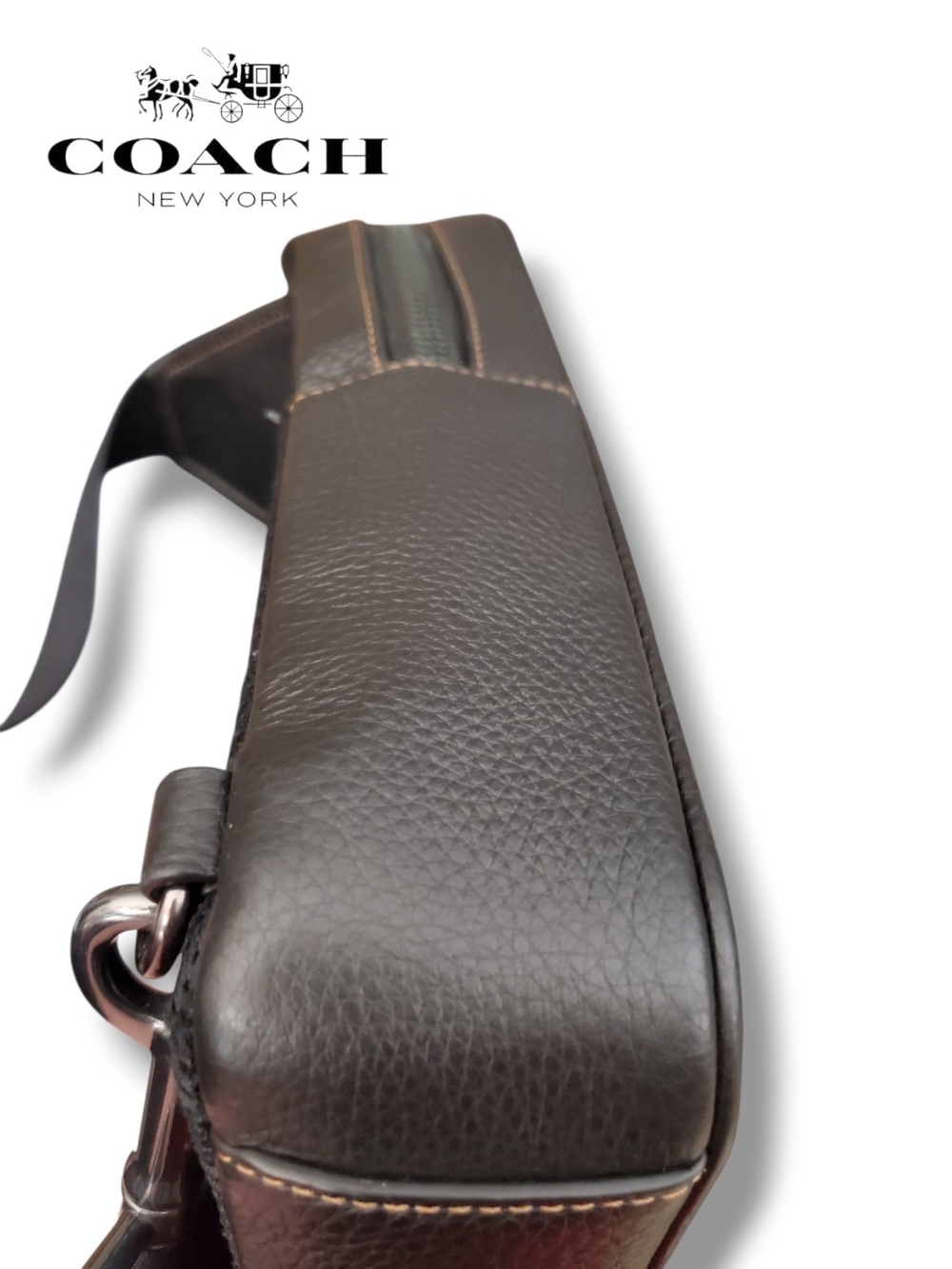 Coach Sullivan Pack Blocked Signature Canvas Sling Bag Charcoal C9865 - Picture 10 of 14